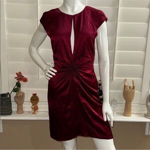 Elegant Burgundy Dress